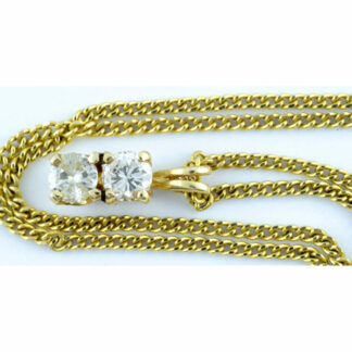 Pulsera de Oro bicolor con Diamantes talla Brillante 1,20 ct. (H/VS1-VS2) y Zafiros, talla Baguette 0,80 ct. 13,30 gr.