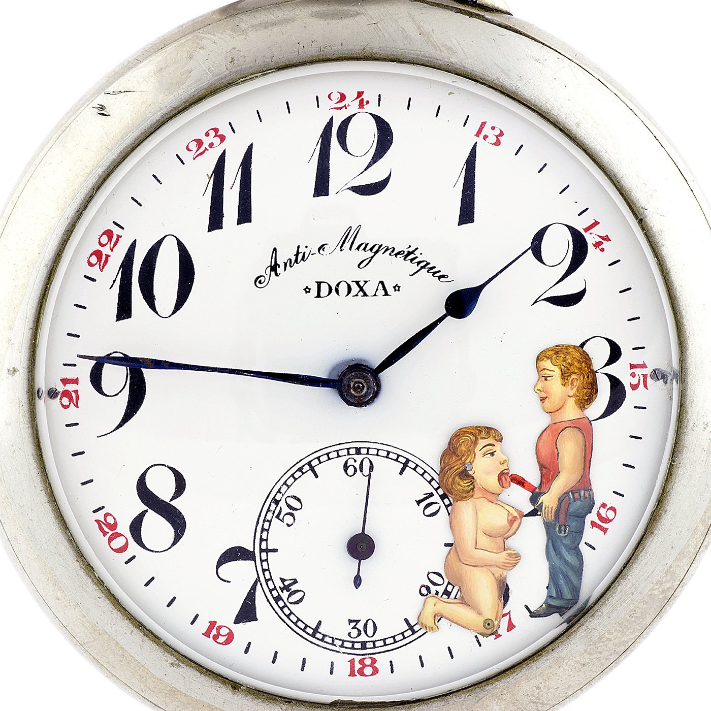 DOXA. Reloj Erótico de bolsillo, lepine y remontoir. Automatón. Ca. 1906. DOXA. Reloj Erótico de bolsillo, lepine y remontoir. Automatón. Ca. 1906.